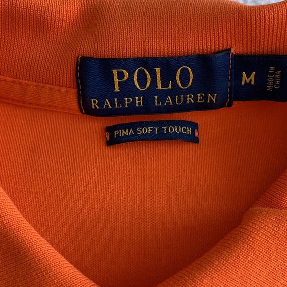 Polo Ralph Lauren in Pima soft touch, size Medium, Orange. - Picture 3 of 6